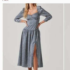 ASTR The Label puff sleeve midi dress